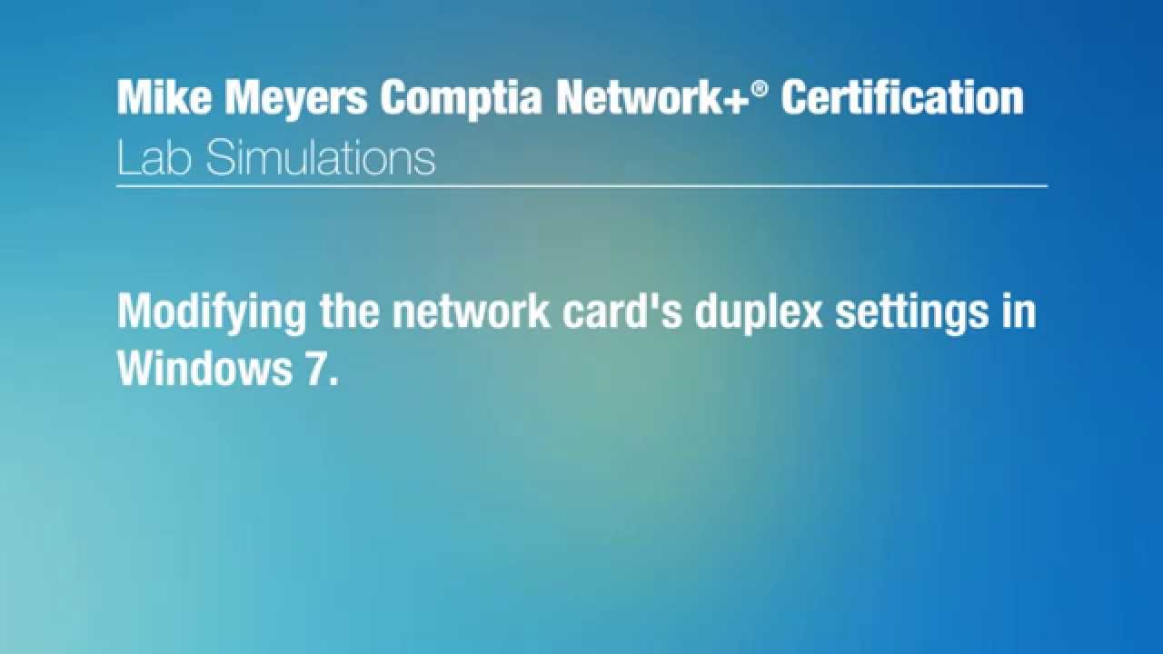 Total Seminars Network+ TotalSims -- Managing Duplex Settings