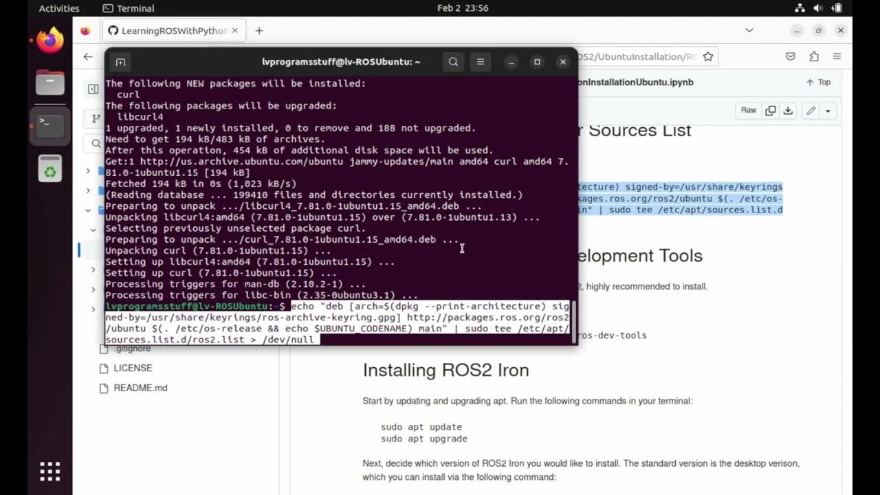 How to install ros2 iron irwini on ubuntu guide in comments youtube