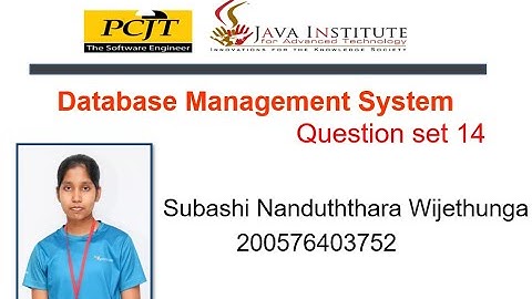 Database Management System Question Set 14