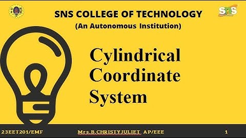 6. CYLINDRICAL & SPHERICAL COORDINATE SYSTEM | ELECTROMAGNETIC FIELDS
