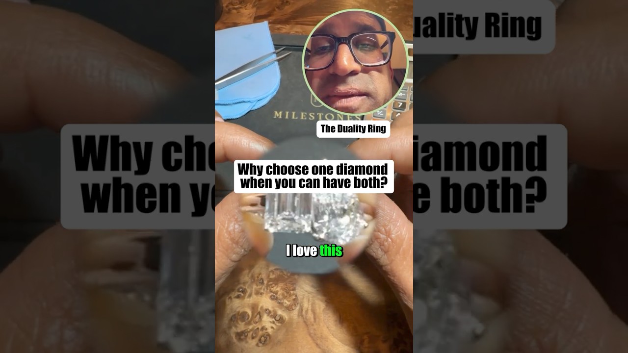 Two Center Diamonds… One Insane Ring | Pear + Emerald Cut ID 