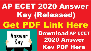AP ECET 2020 Answer Key (Released) -Know How to Check AP ECET Preliminary Answer Keys/Question Paper