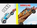 MAX LEVEL ZOMBIE CAR EVOLUTION! All Cars Unlocked Unlimited Gold HACK In Monster Hill Racer 2