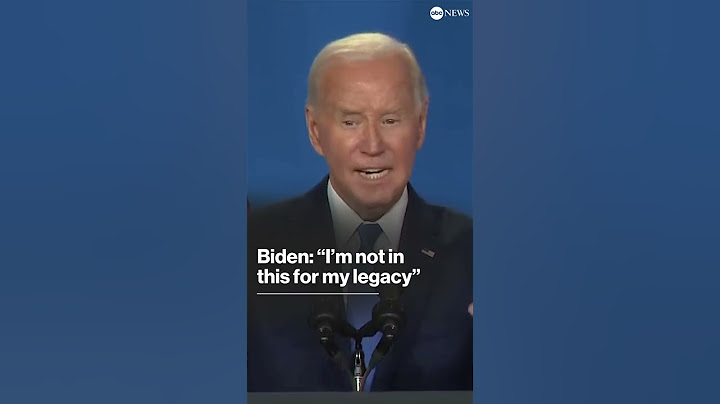 Biden: “I’m not in this for my legacy”