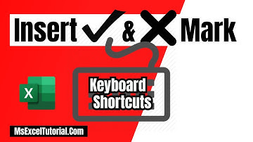 How to Insert Tick Mark (✓) and Cross Mark (✗) Using Keyboard Shortcut in Excel
