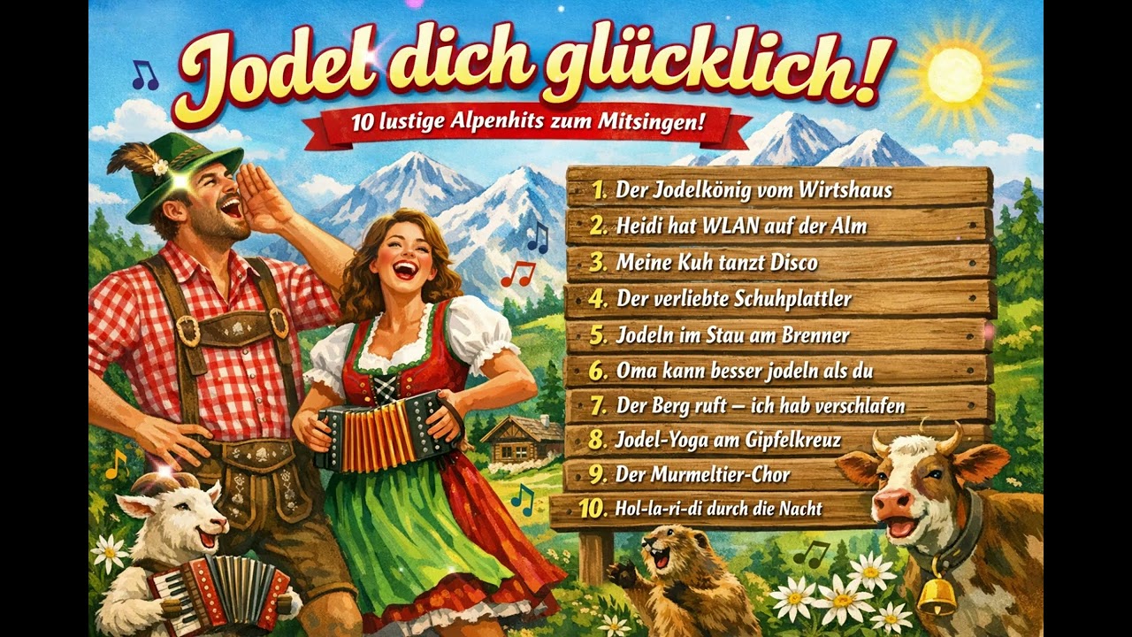 Jodel dich Glücklich - Jodel Album (AI)#music #deutsch #humor #song #live #liebe