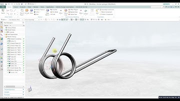 Torsional Spring CAD design in NX siemens 10