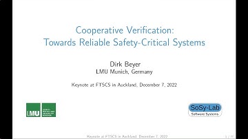 [FTSCS] Cooperative Verification: Towards Reliable Safety-Critical Systems