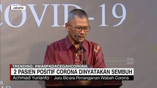 2 Pasien Positif Corona Dinyatakan Sembuh