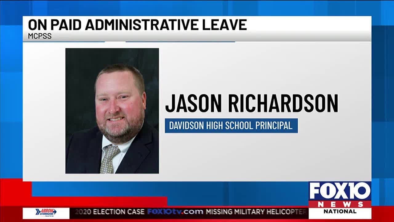 Davidson principal placed on administrative leave - YouTube