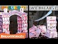 Slicing Through a Huge Card Tower | WE BUILD IT WE BREAK IT