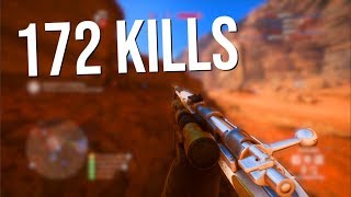 172 KILLS Record on Sinai Desert Battlefield 1 Gameplay
