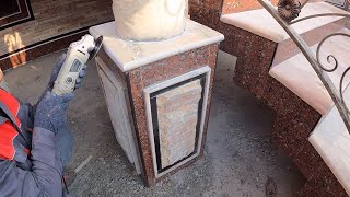 КРУГЛЫЕ КОЛОННЫ.покрытие мрамором и керамогранитом. ROUND COLUMNS marble and porcelain stoneware