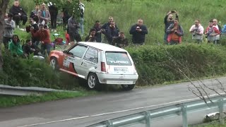 Several severe crashes in rally racing