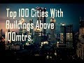 Top 100 cities with most buildings above 100mtr