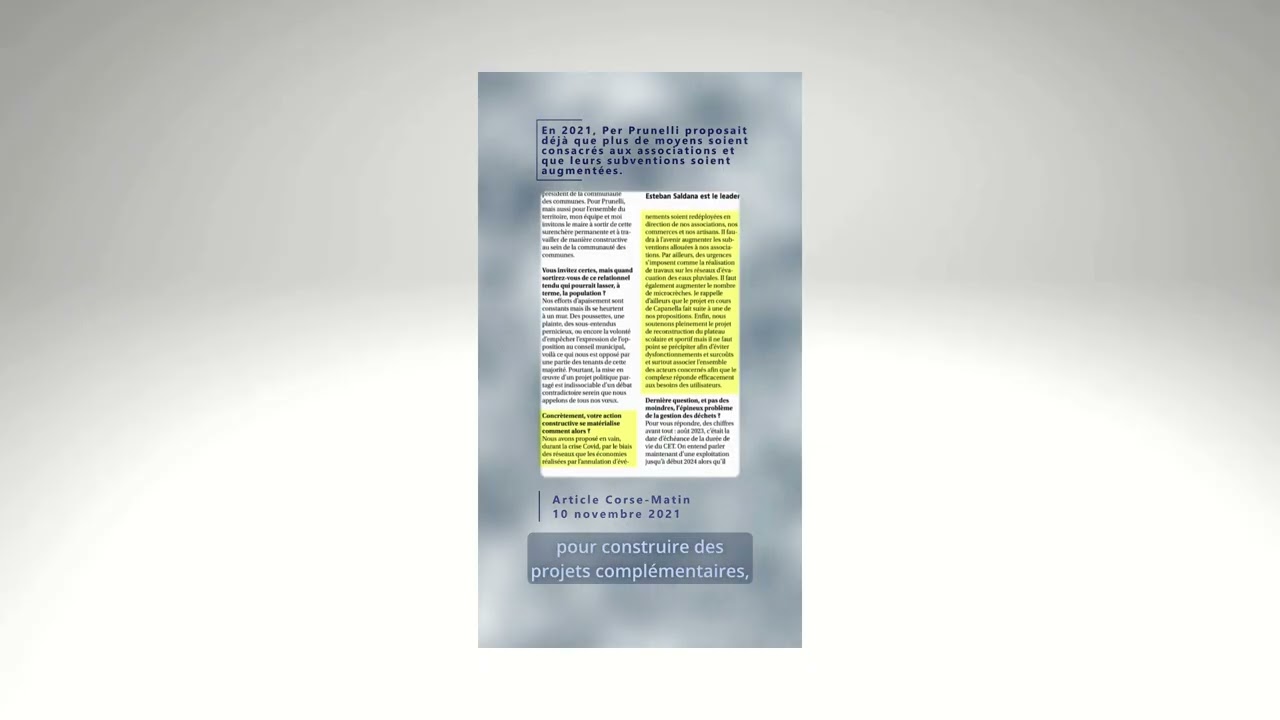 Donner de la visibilité aux associations, pour faire vivre Prunelli