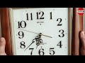 リズム RHYTHM Radio controlled melody chime wall clock 4MN468RH 掛け時計 電波 アナログ ネムリーナM468R 毎正時 時報 付 木 茶