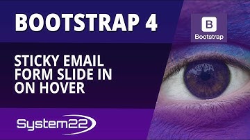 Bootstrap 4 Sticky Email Form Slide In On Hover