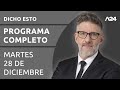 Dicho Esto - Programa completo (28/12/2021)