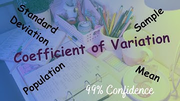 Elementary Statistics: Coefficient of Variation