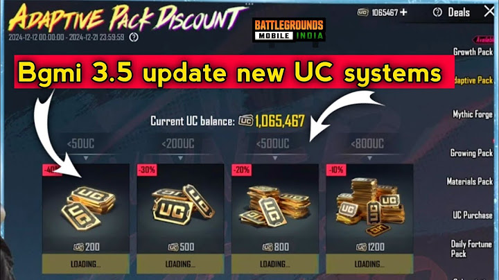Bgmi 3.5 update New UC Event Adaptive pack discount ll Bgmi uc event Adaptive pack discount ll