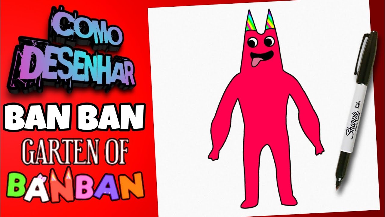 Como Desenhar e Pintar a Banbaleena do jogo Garten of BanBan #desenhar