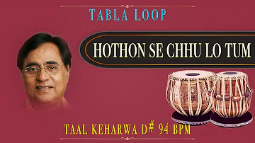 Hothon Se Chhu Lo Tum | Jagjit Singh | Tabla Loop | D# 94 BPM | Tabla Loops | Keharwa Taal Loop