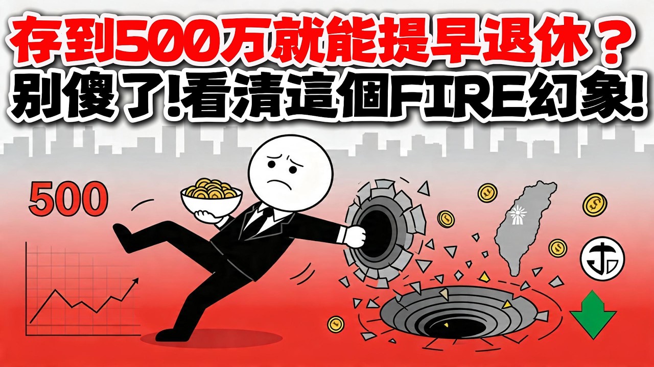存500萬全押高股息ETF就能躺平退休？戳破理財網紅不敢說的「財務致命黑洞」！📉#理財規劃 #退休金 #高股息ETF #被動收入 #資產配置 #貨幣幻覺 #財務自由 #長照險 #投資陷阱 縮圖