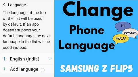 How to Change the Language on Samsung Z Flip 5 and Z Flip 4