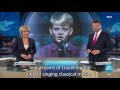 Boy soprano Aksel Rykkvin (12y) in NRK evening news (English subs)
