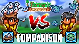 Finch Staff Vs Slime Staff COMPARISON! - Terraria 1.4 Journeys end
