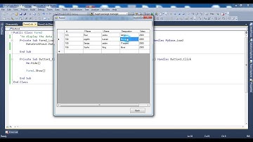 VB.NET : Show data in DataGridView Control | Part-8