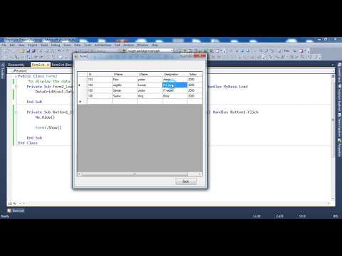 VB.NET : Show data in DataGridView Control | Part-8