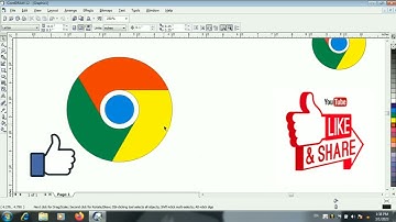 Google Chrome LOGO design || Corel draw 12 #googlechrome #logodesign