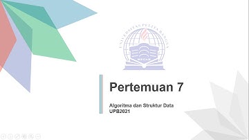 7. Algoritma & Struktur Data (4 SKS) 1 TI.21.C.2