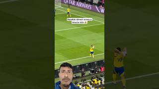 Cristiano Ronaldo Almost Scores INSANE Bicycle Kick #shorts