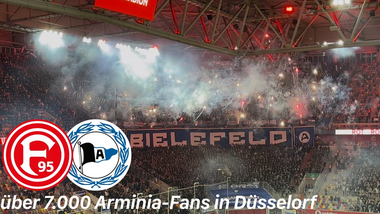 Fortuna Düsseldorf - Arminia Bielefeld | Mega Pyroshows & 7.000 Arminen bei spätem Fortuna Sieg 