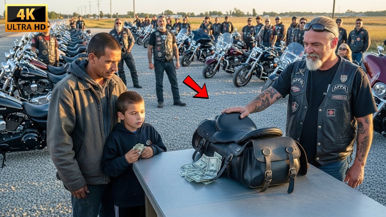 A Homeless Single Dad Returned a Lost Saddlebag… 81 Bikers Filled It With $5,000 and a Ride Home