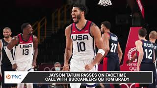 Full Jayson Tatum Passes On FaceTime Call From Tom Brady After Olympics Update