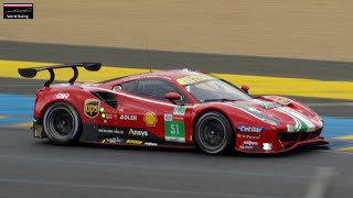 Ferrari 488 GTE EVO V8 Twin-Turbo Sound ! 24H Le Mans 2021; Winner GTE Class