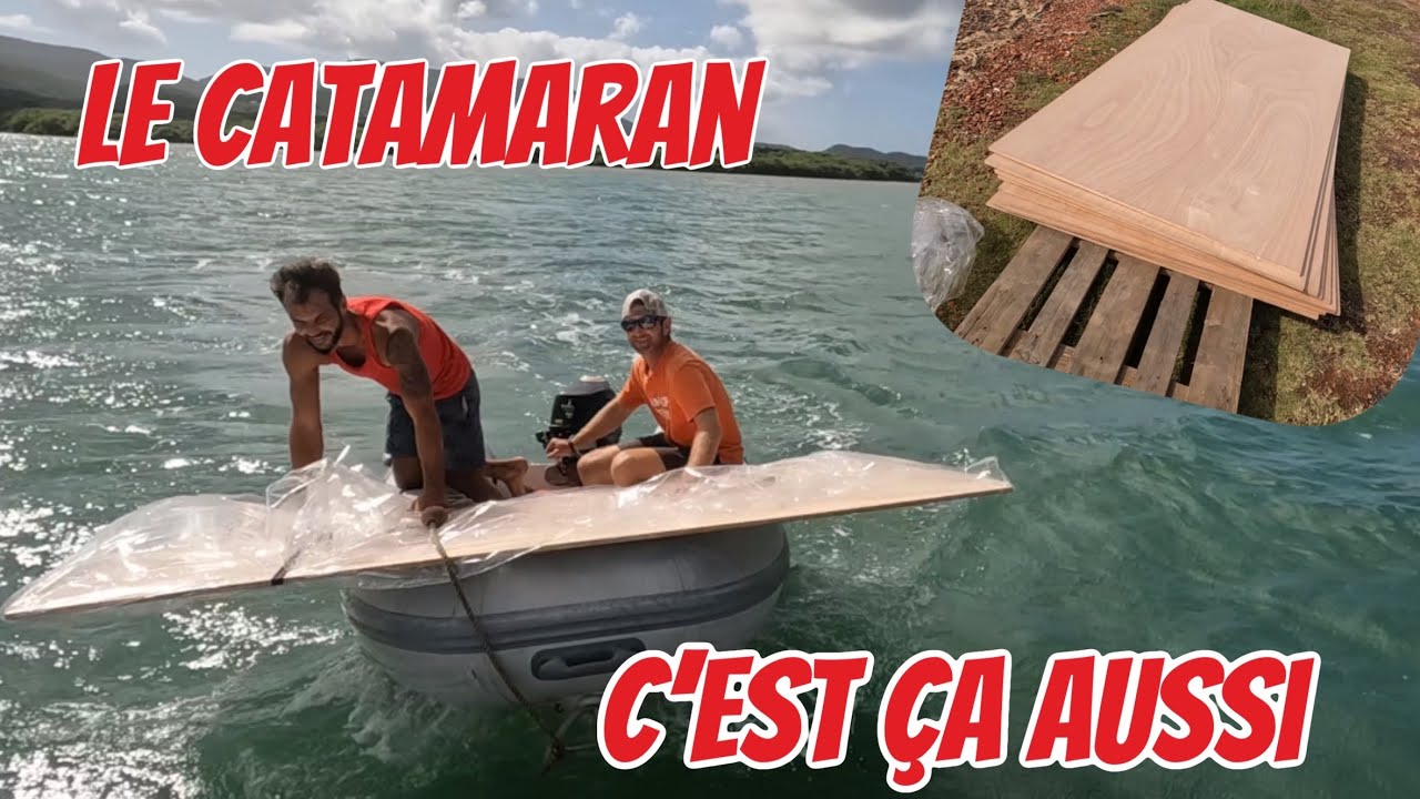 ⁣#186 Nous déplaçons notre catamaran pour une livraison de bois..
