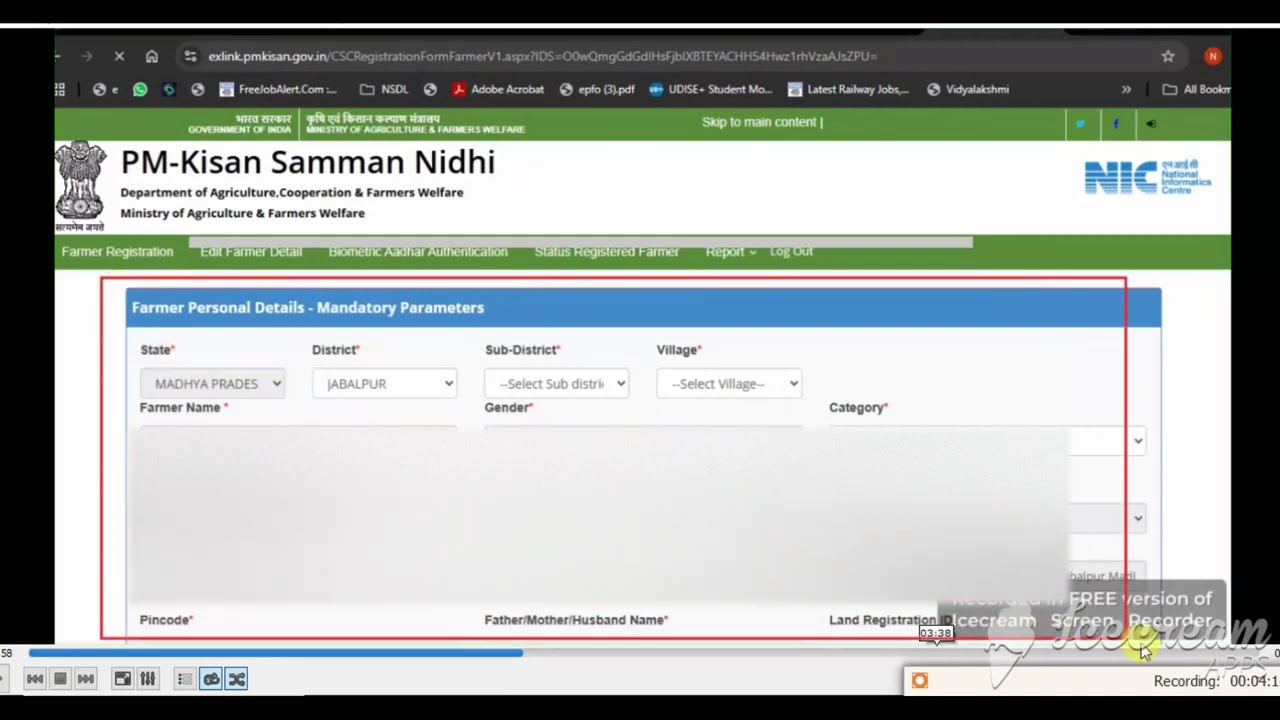 PM Kisan Samman Nidhi Self Registration || kisan Samman Nidhi Registration Online || 