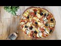 Tarte façon pizza aux légumes du soleil ☀️  🍕🌿🍅  🫒