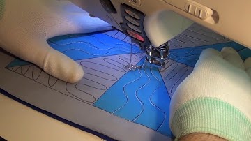 Beginner Machine Quilting Curves on a Pinwheel Block