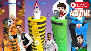 Non-Stop 🤯 Stack Ball Fun live 🔴 smashing levels 🔥Game Play by AGS Time || screenshot 4