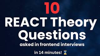 Top 10 React Interview Questions (Theory Edition) | Crack Your Next Frontend Interview 📖 #reactjs