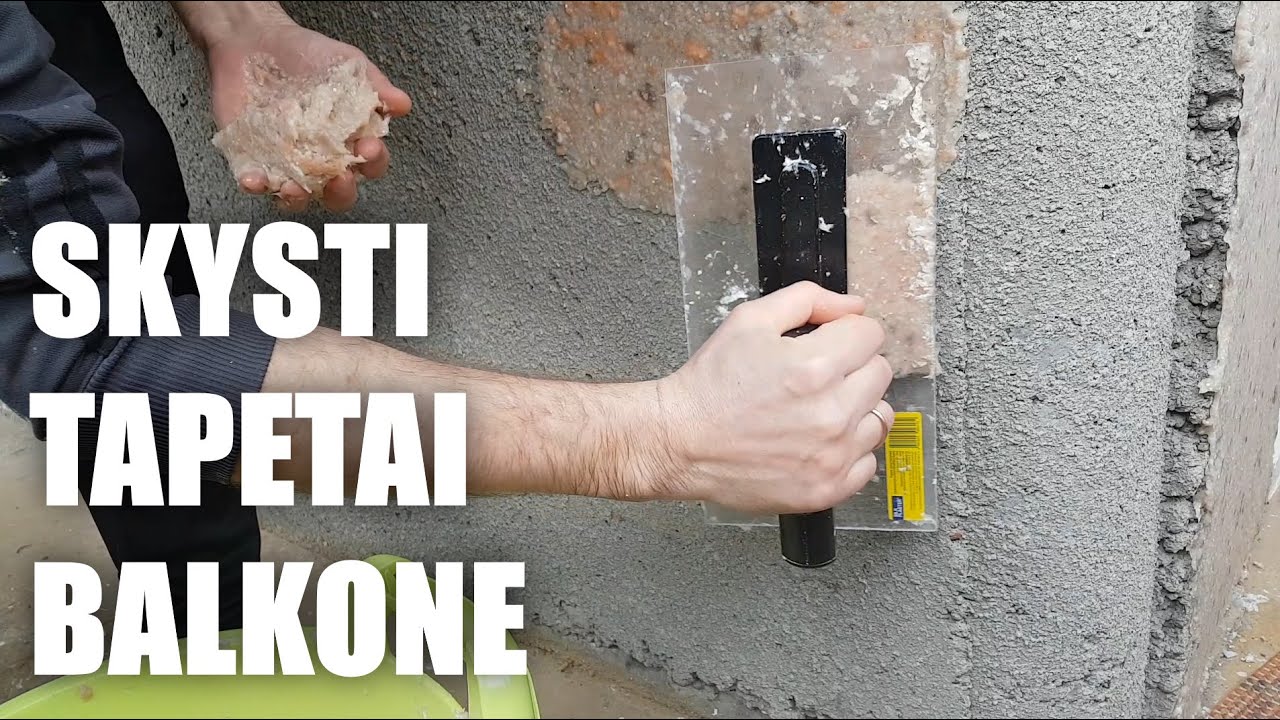 Balkonas skystais tapetais silkplaster