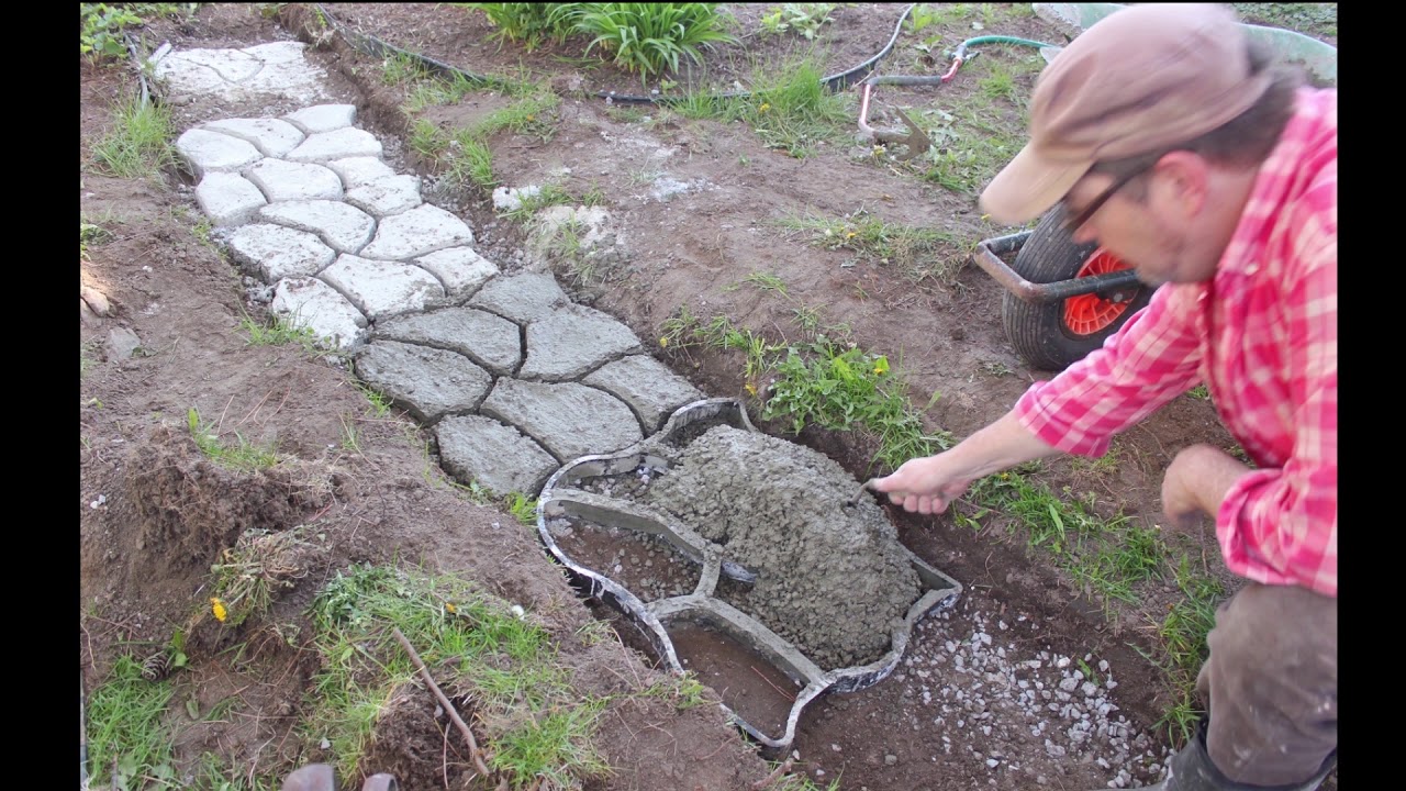 *How to: Pathmate Random Stone Concrete Walkway Mold-Kit - DIY - YouTube