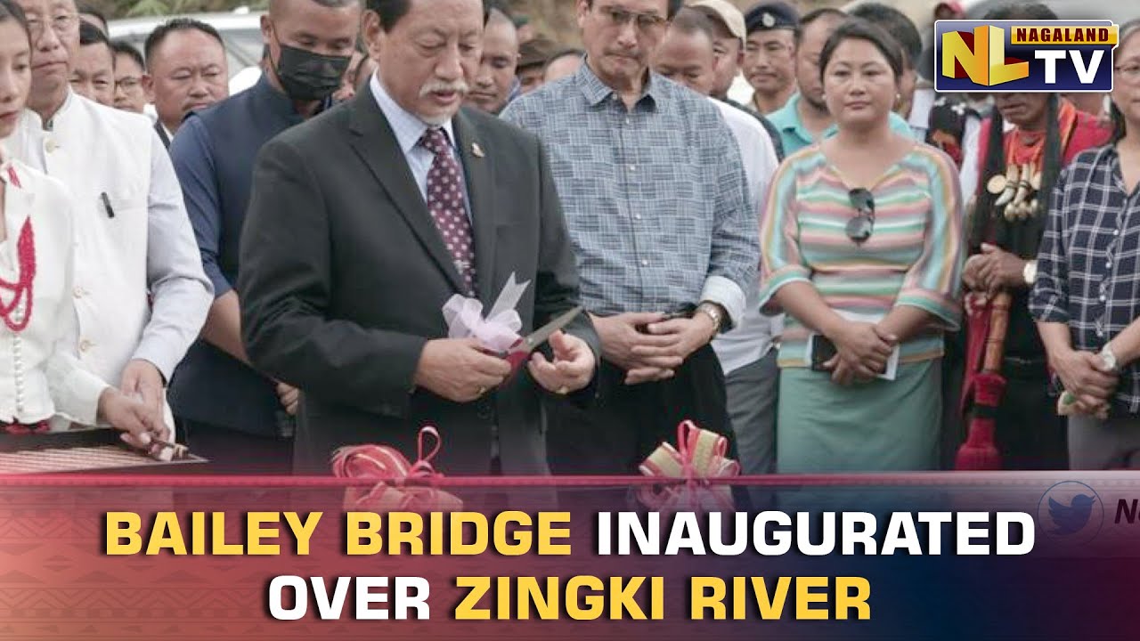 CM RIO INAUGURATES BAILEY BRIDGE OVER ZINGKI RIVER, KIPHIRE