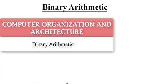 Binary Arithmetic (Hindi)